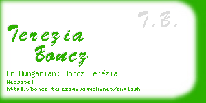 terezia boncz business card